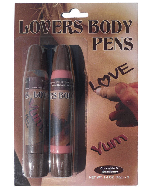 Lovers Body Pen Set - Chocolate & Strawberry