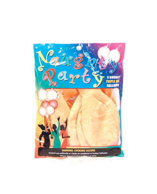Naughty Party Boobie Balloons - Flesh Pack Of 6
