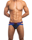 Jack Adams Flex Racer X Fly Jock W-moisture Wicking Mesh Fabric Blue-black Md
