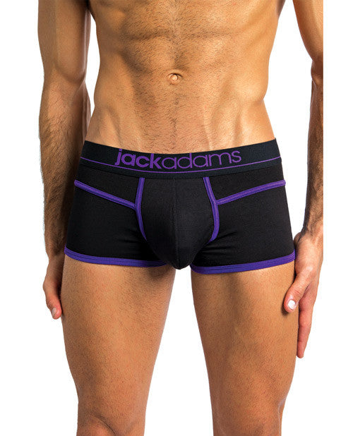 Jack Adams Hawthorne Boxer Brief Black-purple Lg