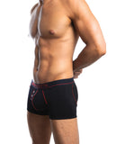 Jack Adams Navy Boxer Brief Black-red Md