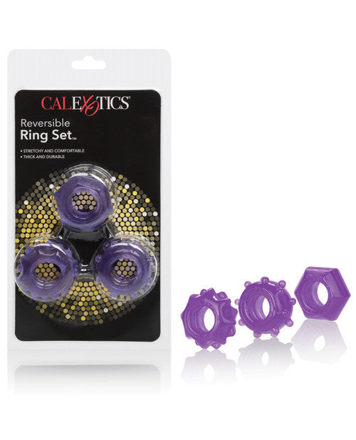 Calexotics Reversible Ring Set - Purple Pack Of 3