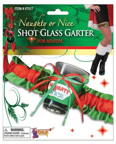 Naughty Or Nice Shot Glass Garter