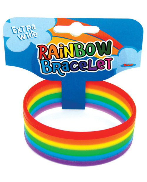 Thick Rainbow Rubber Band Bracelet 1"