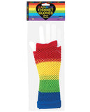 Rainbow Fishnet Gloves