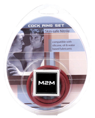 M2m Nitrile Cock Ring - Pack Of 3 Brick