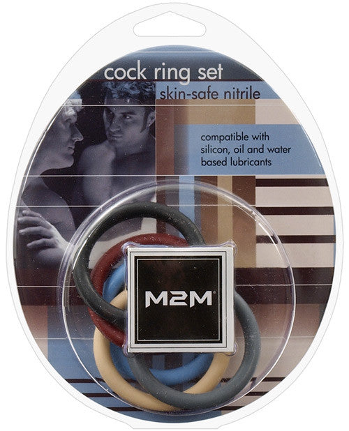 M2m Nitrile 1.5" Cock Ring - Asst Colors Pack Of 5