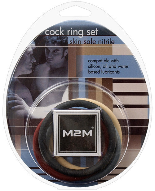 M2m Nitrile 2" Cock Ring - Asst Colors Pack Of 5