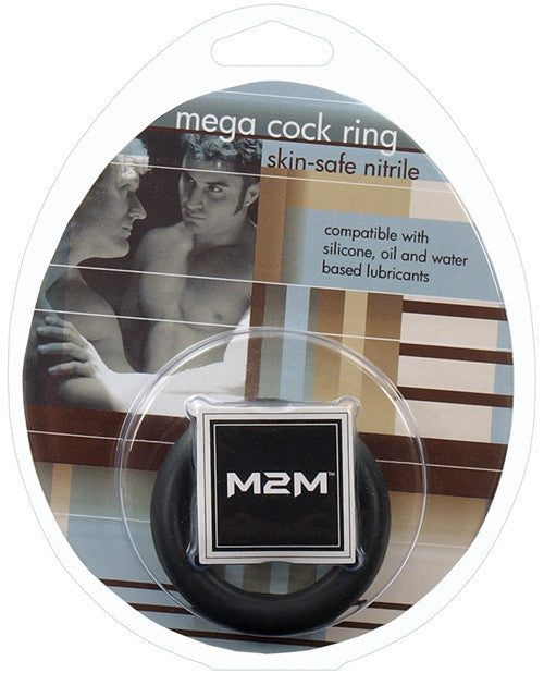 M2m Mega Nitrile Cock Ring - Small Black