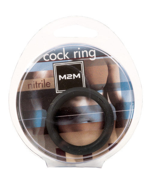 M2m Nitrile Cock Ring - 1.25" Black