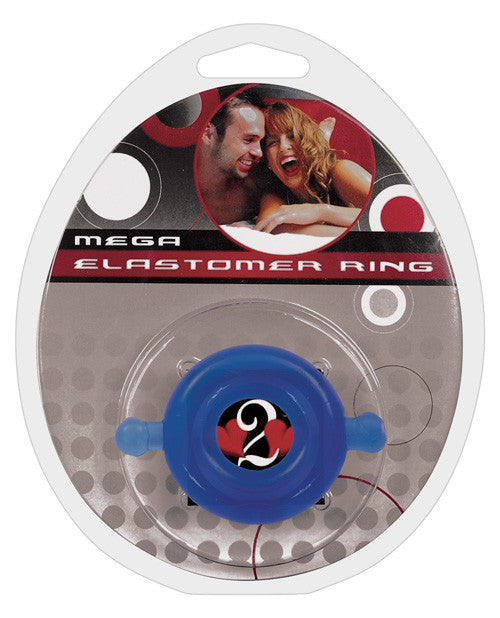 Heart 2 Heart Elastomer Cockring - Medium Blue