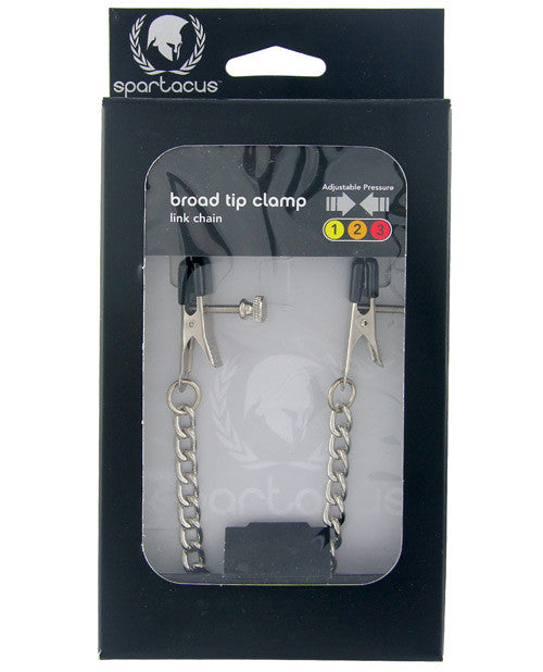 Adjustable Broad Tip Nipple Clamps W-link Chain