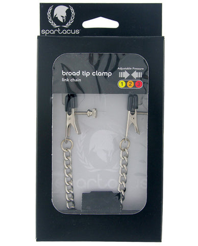 Adjustable Broad Tip Nipple Clamps W-link Chain