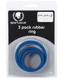 Rubber Cock Ring Set- Blue Pack Of 3