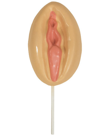 Large Pussy On A Stick - White Chocolate