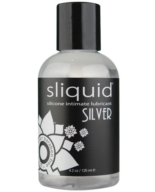 Sliquid Silver Silicone Lube Glycerine & Paraben Free - 4.2 Oz Bottle