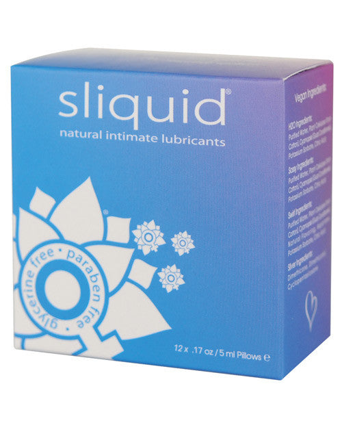 Sliquid Naturals Lube Cube - .17 Oz Pillow Pack Of 12