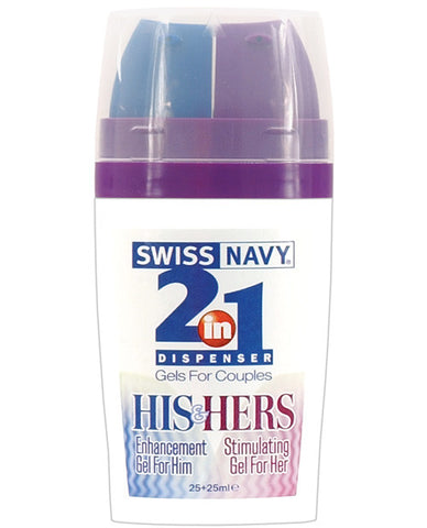 Swiss Navy 2-in-1 His & Hers Gels - 50 Ml Bottle