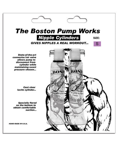 Boston Pump Works Nipple Cylinders  1-2 " -  Pair