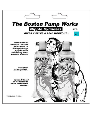 Boston Pump Works Nipple Cylinders  1 " - Pair