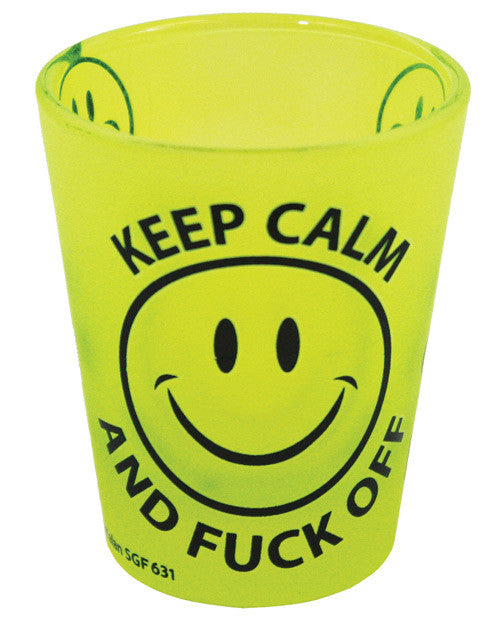 Keep Calm & Fuck Off Shot Glass - Yellow