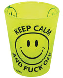 Keep Calm & Fuck Off Shot Glass - Yellow