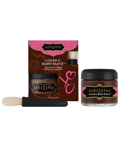 Kama Sutra Lover's Chocolate Caress Body Paint & Paintbrush