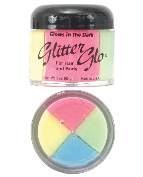 Glow In The Dark Glitter - 2 Oz 4 Color