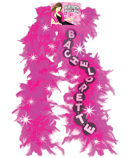 Bachelorette Flashing Feather Boa - Pink