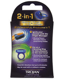 Trojan 2 In 1 Vibrating Ring W-finger Massager