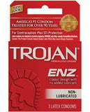 Trojan Enz Non-lubricated - Box Of 3