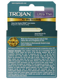 Trojan Ultra Thin Lubricated Condoms - Box Of 3