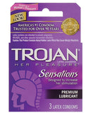 Trojan Her Pleasure Condoms - Box Of 3