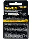 Trojan Magnum Ribbed Condoms - Box Of 3