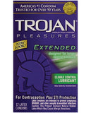 Trojan Extended Pleasure Condoms - Box Of 12