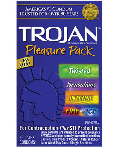 Trojan Pleasure Condoms - Asst. Box Of 12