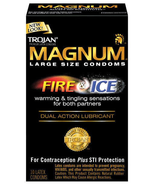 Trojan Magnum Fire & Ice Condoms - Box Of 10