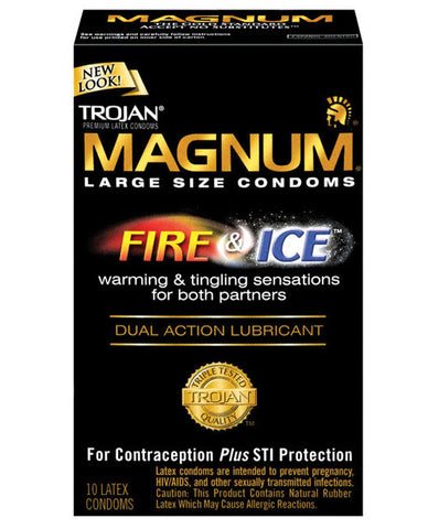 Trojan Magnum Fire & Ice Condoms - Box Of 10