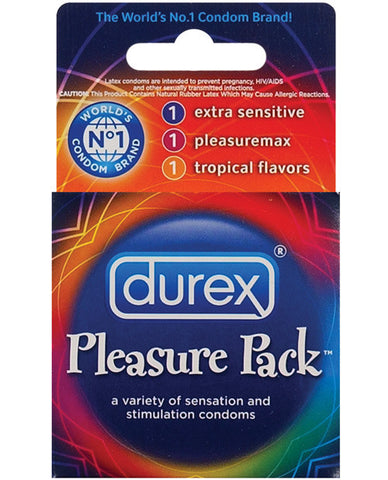 Durex Condom Pleasure Pack - Box Of 3