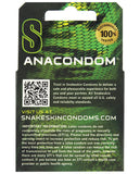 Snakeskin Anacondom Large Lubricated Condoms - Box Of 3