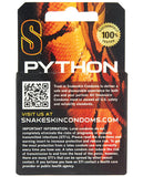 Snakeskin Python Textured Lubricated Condoms - Box Of 3