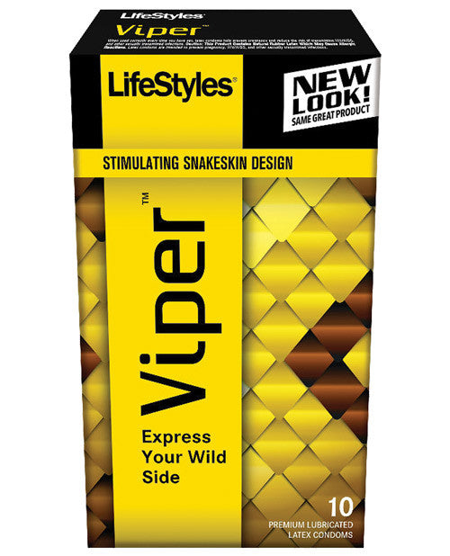 Lifestyles Viper Condoms - Pack Of 10