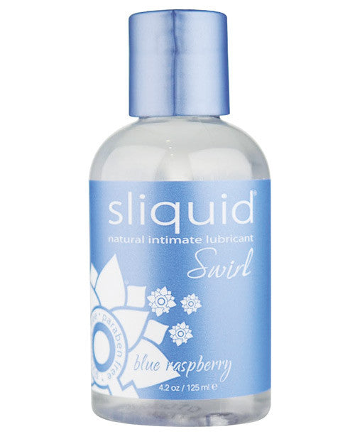 Sliquid Naturals Swirl Lubricant - 4.2 Oz Bottle Blue Raspberry