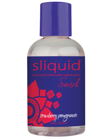 Sliquid Naturals Swirl Lubricant - 4.2 Oz Bottle Strawberry Pomegranate