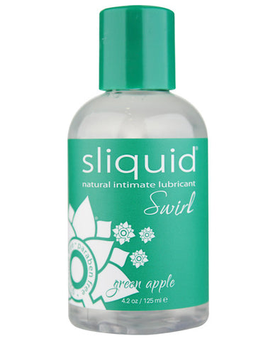 Sliquid Naturals Swirl Lubricant - 4.2 Oz Bottle Green Apple