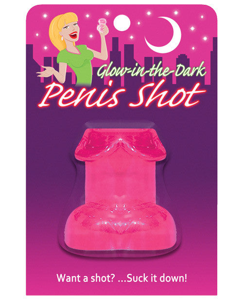 Glow In The Dark Penis Shot Glass - Pink