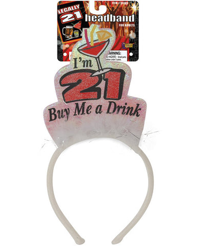 Legally 21 Headband - I'm 21 Buy Me A Drink Tiara