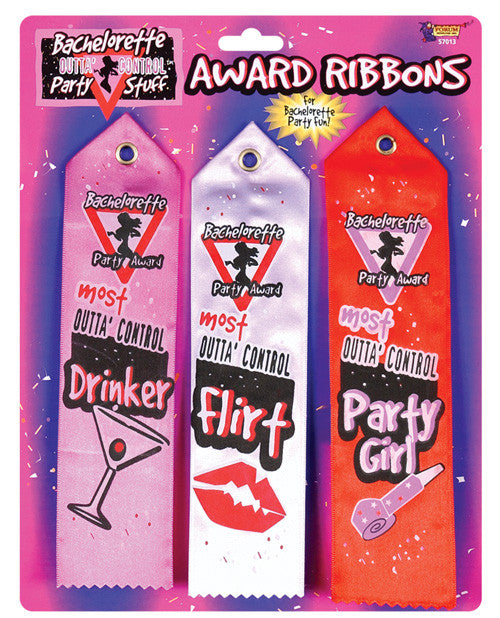 Bachelorette Award Ribbons - Pack Of 3