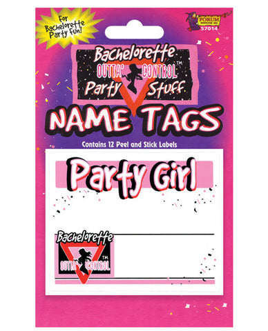 Bachelorette Name Tags - Pack Of 12