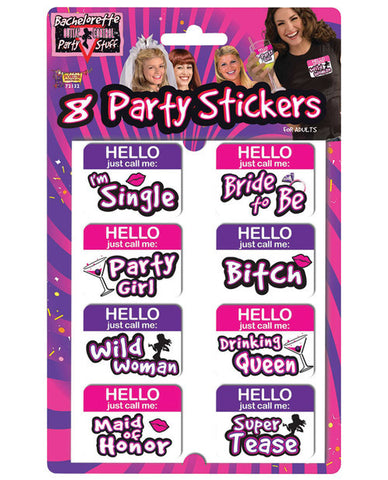 Bachelorette Outta Control Party Stickers - Pack Of 8